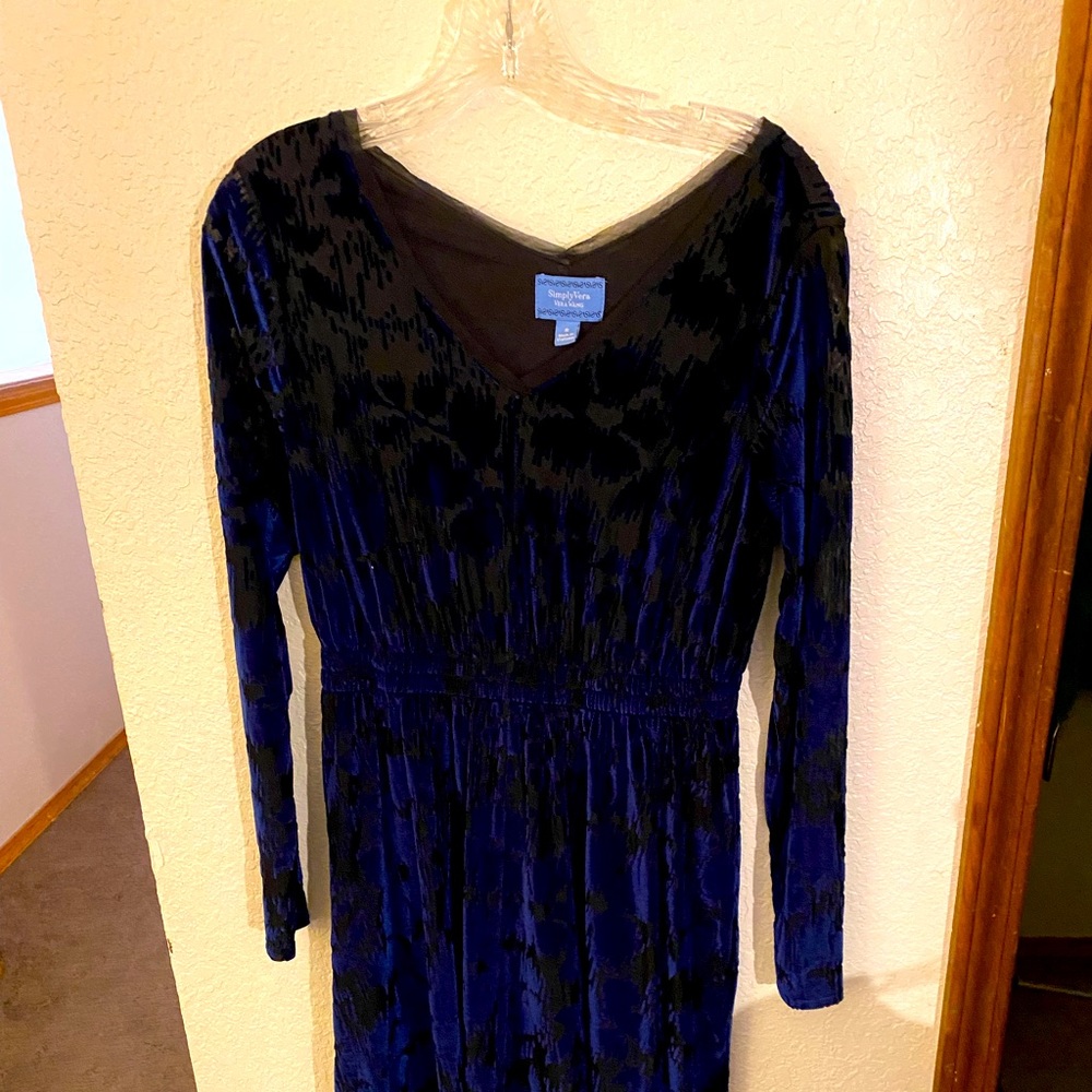 Vera Wang crushed velvet dress
